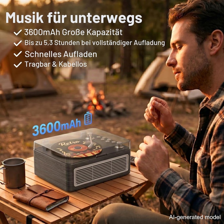 Gueray Tragbarer CD Player Bluetooth CD-Player mit Lautsprecher &amp; Radio &amp; Fernbedienung Unterstützt