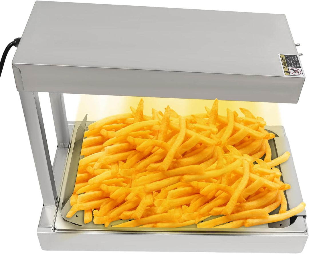 750 W Wärmebrücke Speisenwärmer, Pommeswärmer 560 x 330 x 465 mm Pommes Frittenwanne, Max. 80 ℃ Elek