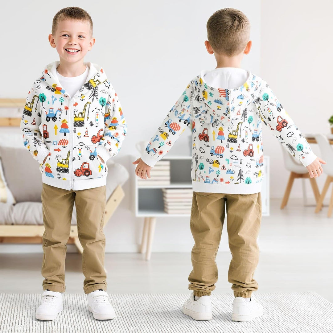 Zip Up Hoodie Jungen Mädchen Kapuzenpullover Sweatjacke Gr.98-128 | Langarm, Baumwolle, Pferd Trakto