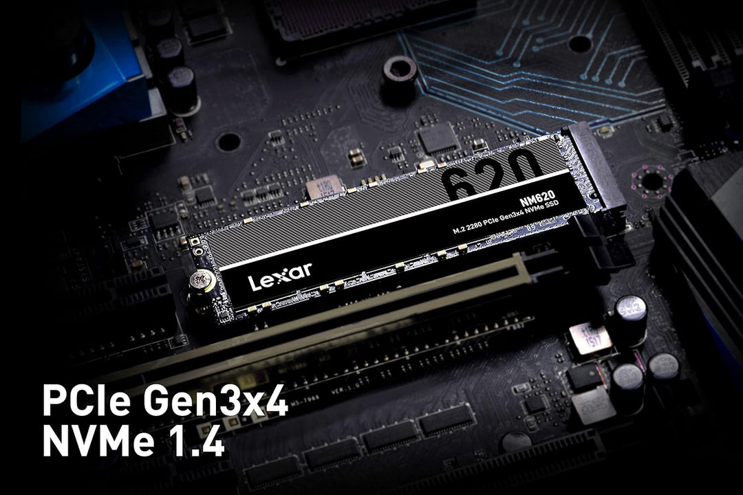 Lexar NM620 1TB SSD, M.2 2280 PCIe Gen3x4 NVMe 1.4 Interne SSD, Bis zu 3500MB/s Lesen, 3000MB/s Schr