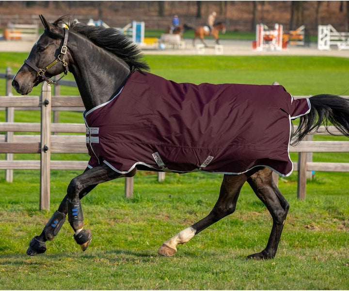 Horseware Amigo Hero Ripstop 50g Turnout Decke wasserdicht Fig/Silver 6'9, 6&apos;9