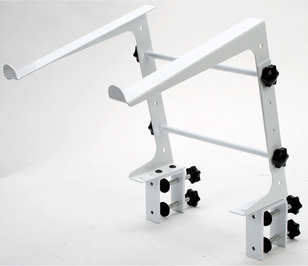 Fame Audio LS-1 SNOW Laptop Stand, Stabiler Verstellbarer, Ideal für DJs, Musiker, Techniker, Inklus