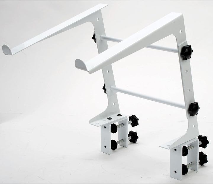 Fame Audio LS-1 SNOW Laptop Stand, Stabiler Verstellbarer, Ideal für DJs, Musiker, Techniker, Inklus
