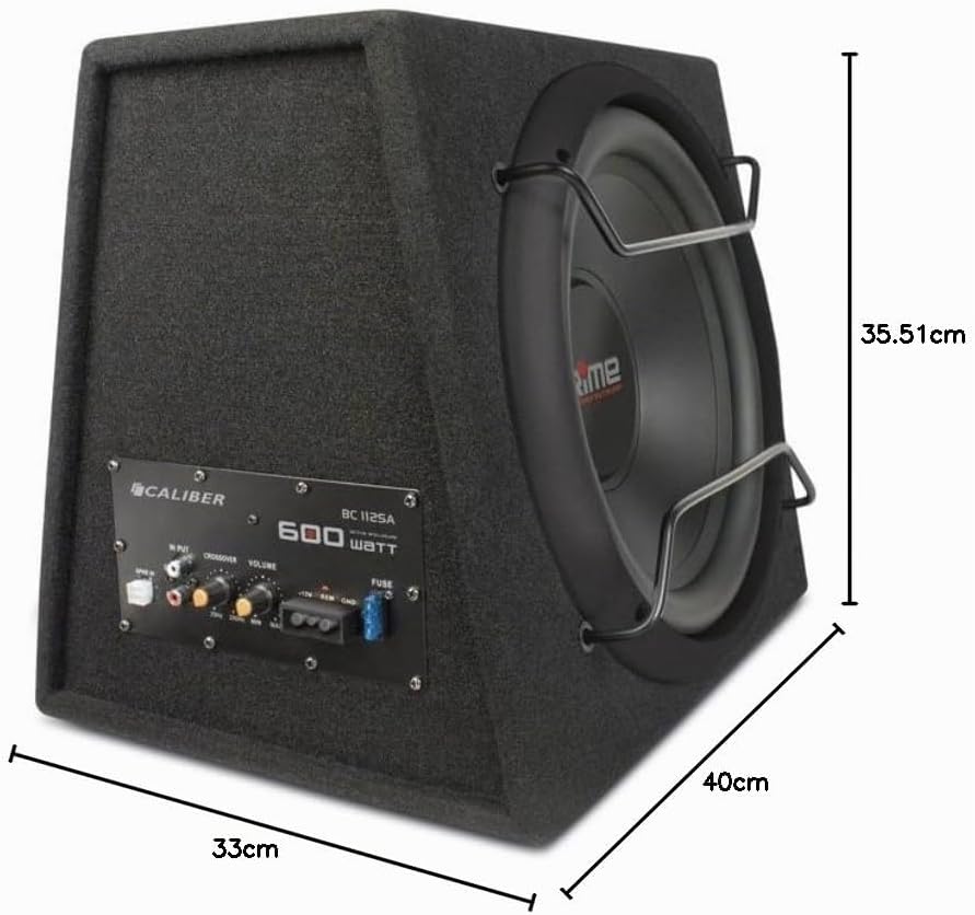 Caliber Autolautsprecher - mit Kabeln - Subwoofer - Einbauverstärker - RCA -Eingang - Plug -and -Pla