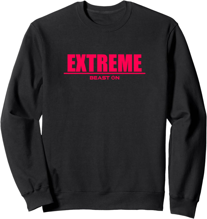 Extreme Schrift pink rot modern Bodybuilding Fitness Gym Sweatshirt