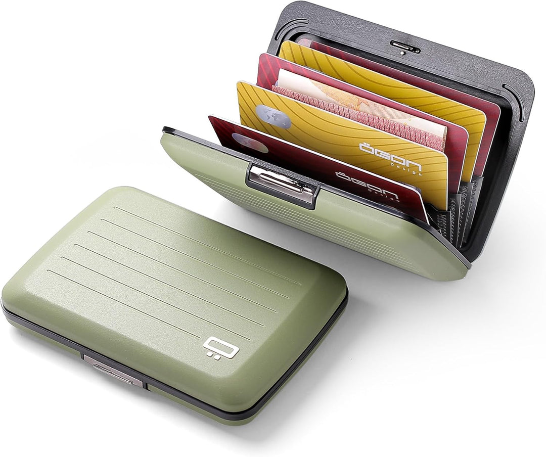 OGON Aluminium Geldbörse Smart Case V2 - Einfache Lagerung - Metallverschluss - Kartenetui mit RFID-