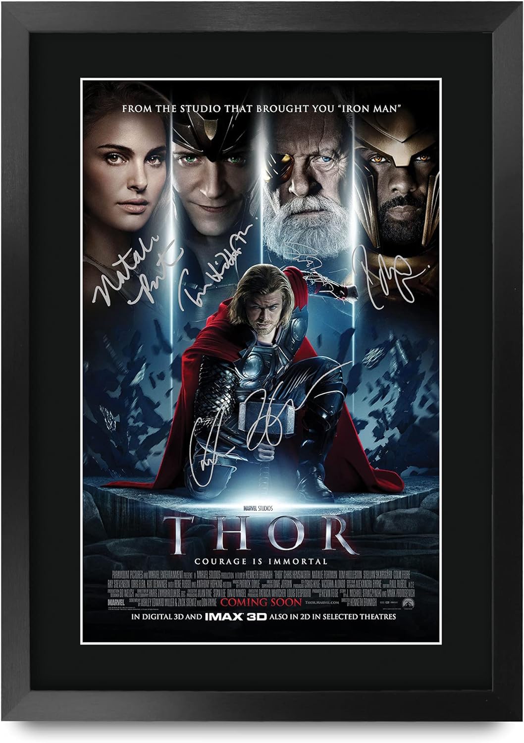 HWC Trading Thor A3 Gerahmte Signiert Gedruckt Autogramme Bild Druck-Fotoanzeige Geschenk Für Chris