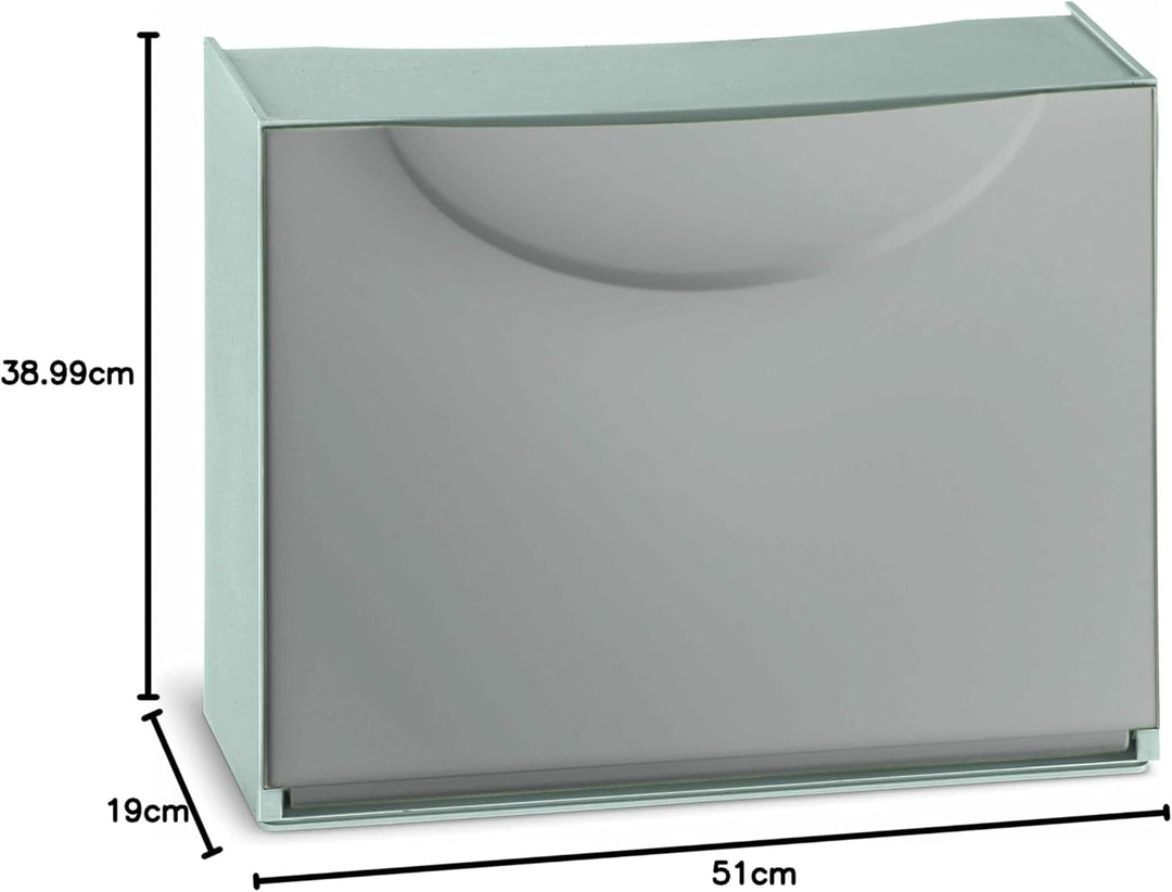 Terry Home Storage Harmony Aufbewahrungsbox, Schuhschrank, 51 x 19 x 39 cm, Grau Tortora/Grigio, Tor