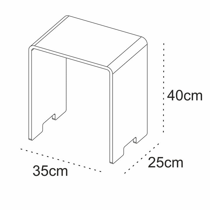 Agplex - Duschhocker aus Acrylglas - Transparentes Design, ideal für Bad und Flur oder Eingangsberei