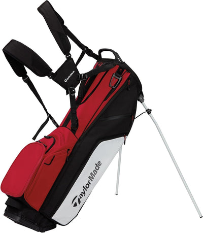 TaylorMade Golf Flextech Stand Bag Black/White/Red, Black/White/Red