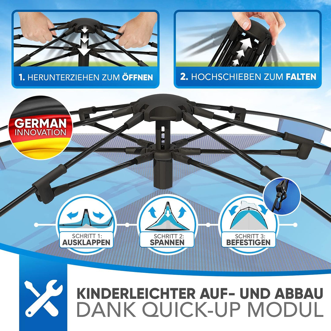 Aretus Wurfzelt - extra wasserdicht &amp; stabil, schneller Auf &amp; Abbau in 45 Sekunden | Wurfzelt 2 Pers