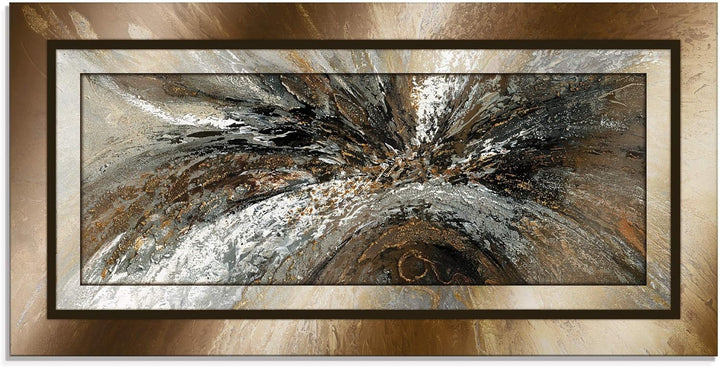ARTland Glasbilder Wandbild Glas Bild einteilig 60x30 cm Querformat Abstrakte Kunst Geometrie Modern