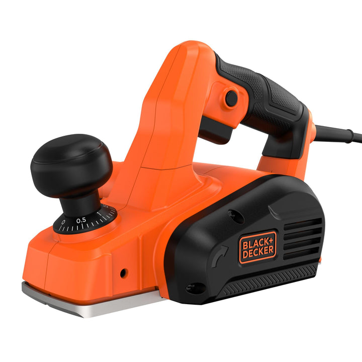 Black+Decker 710W Elektrohobel BEW712 (sehr kompakter Hobel, bis zu 2mm Spantiefe, 11mm Falztiefe, 8