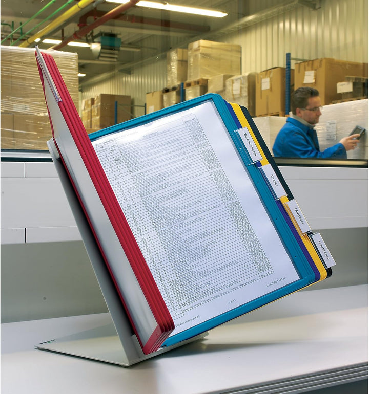 Durable Tisch-Sichttafelsystem (Vario Table 20, mit 20 Sichttafeln) mehrfarbig, 569900 Tisch 20 Tafe