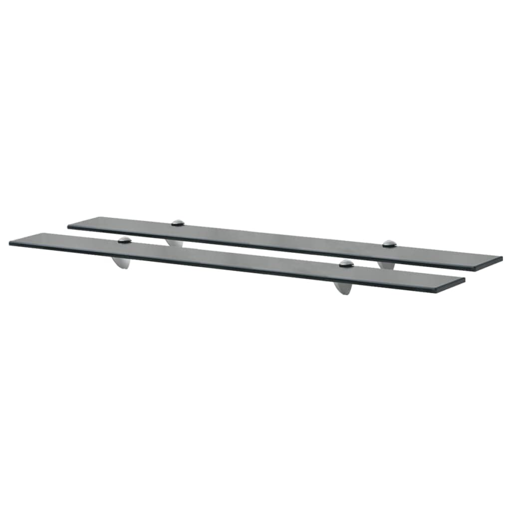 FIRBNUS 2 Stück Regale Hängeregal 90x20x0,8 cm Bad Regal Schwebend Regal Glas Schwebend für Wohnzimm
