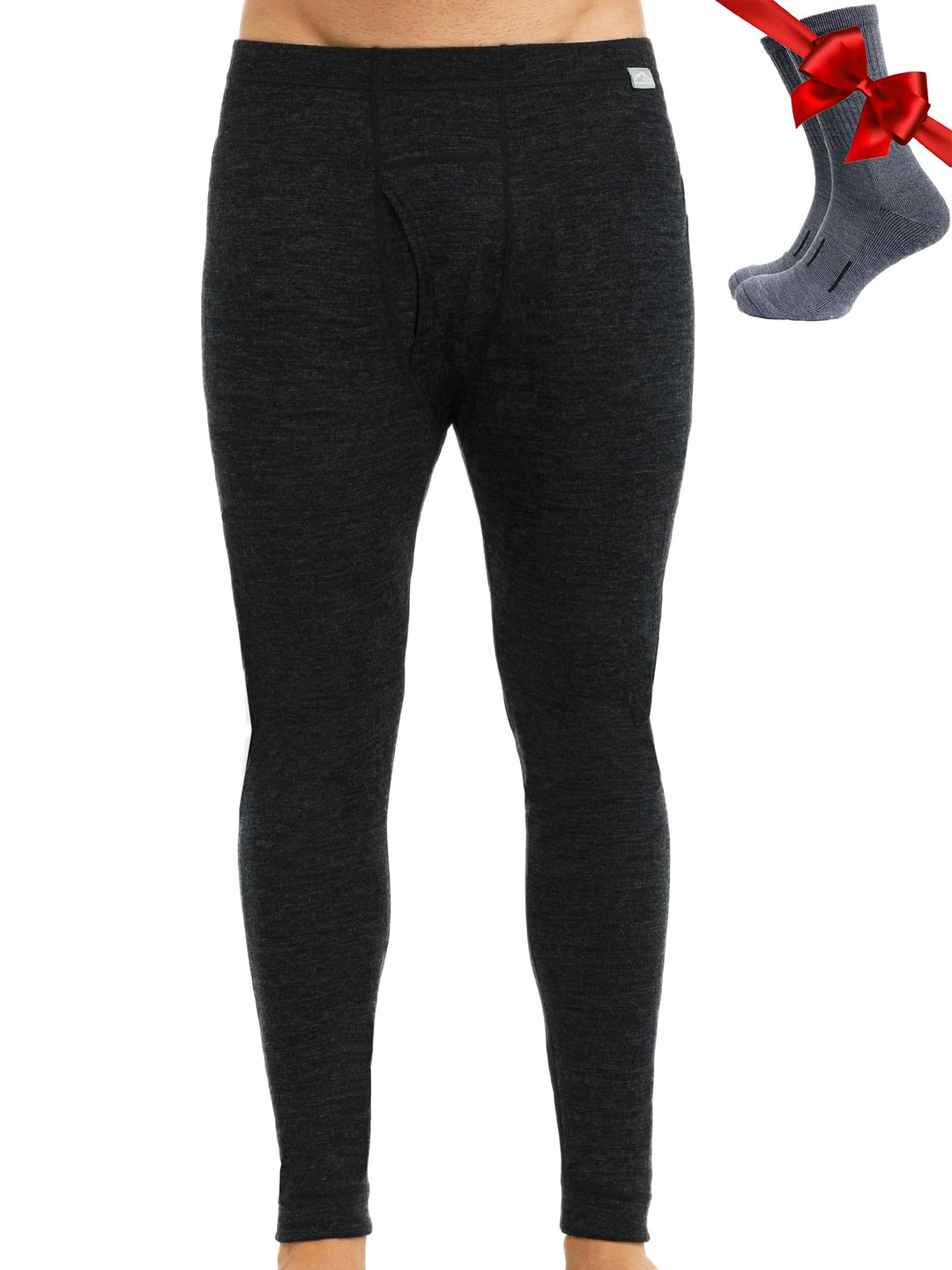 Merino Unterwäsche Herren - Lange Unterhosen Herren Merino Thermounterwäsche + Wollsocken M 165gsm L