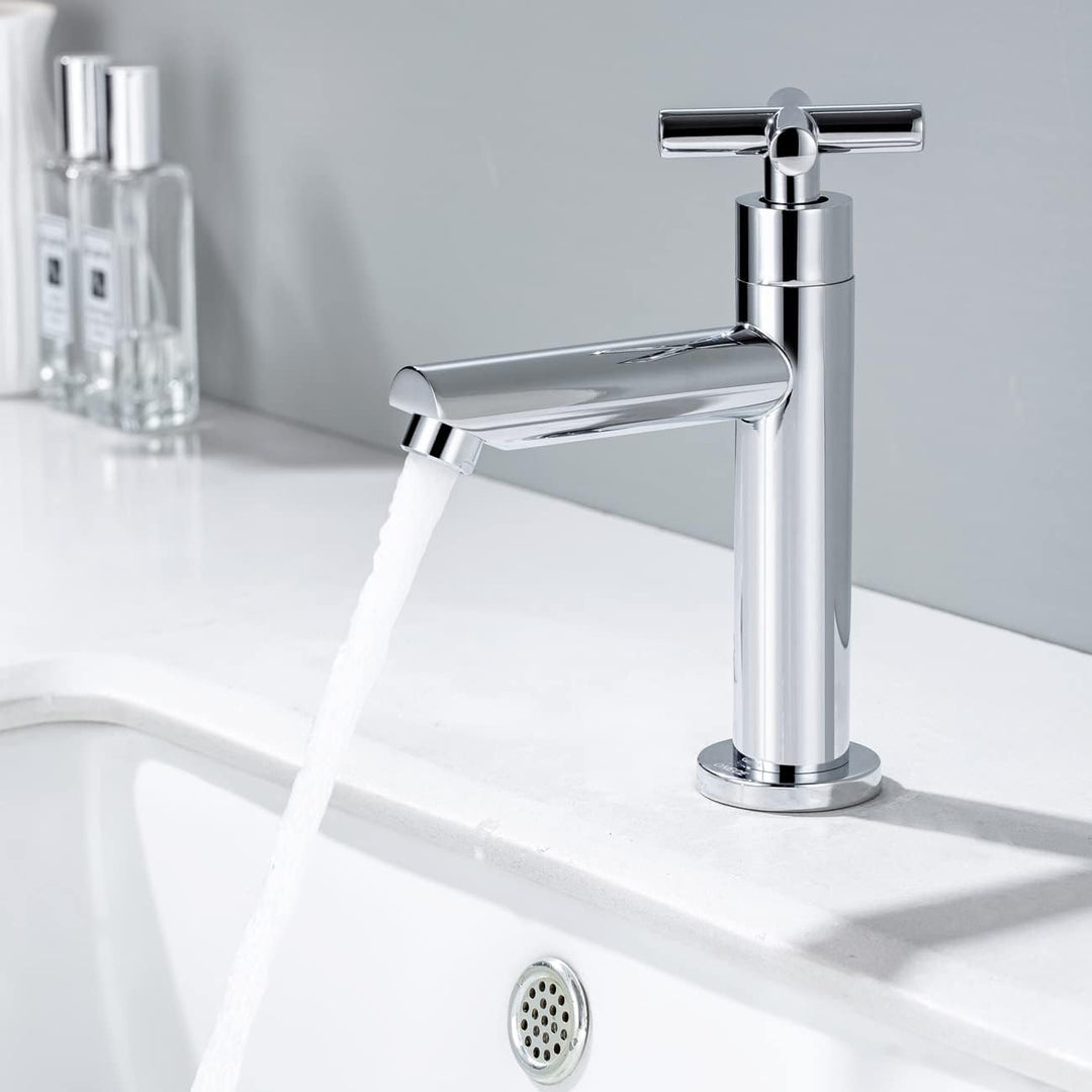 Tondiy Kaltwasserhahn Gäste WC Wasserhahn nur Kaltwasser, Kaltwasserarmatur Bad Kaltwass Standventil