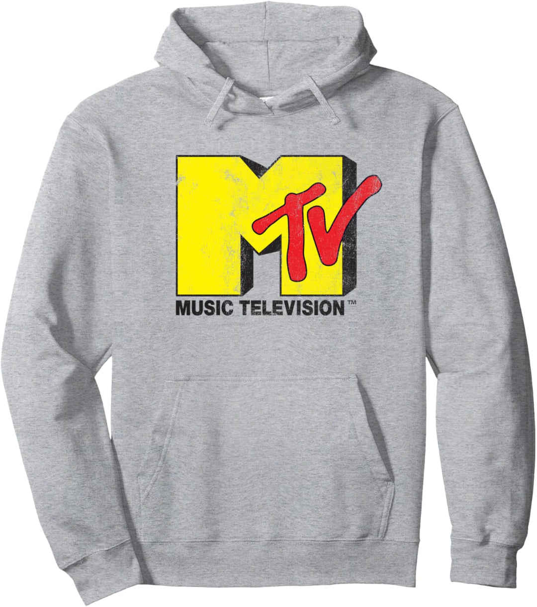 MTV Yellow Red TV Logo Music Television Pullover Hoodie