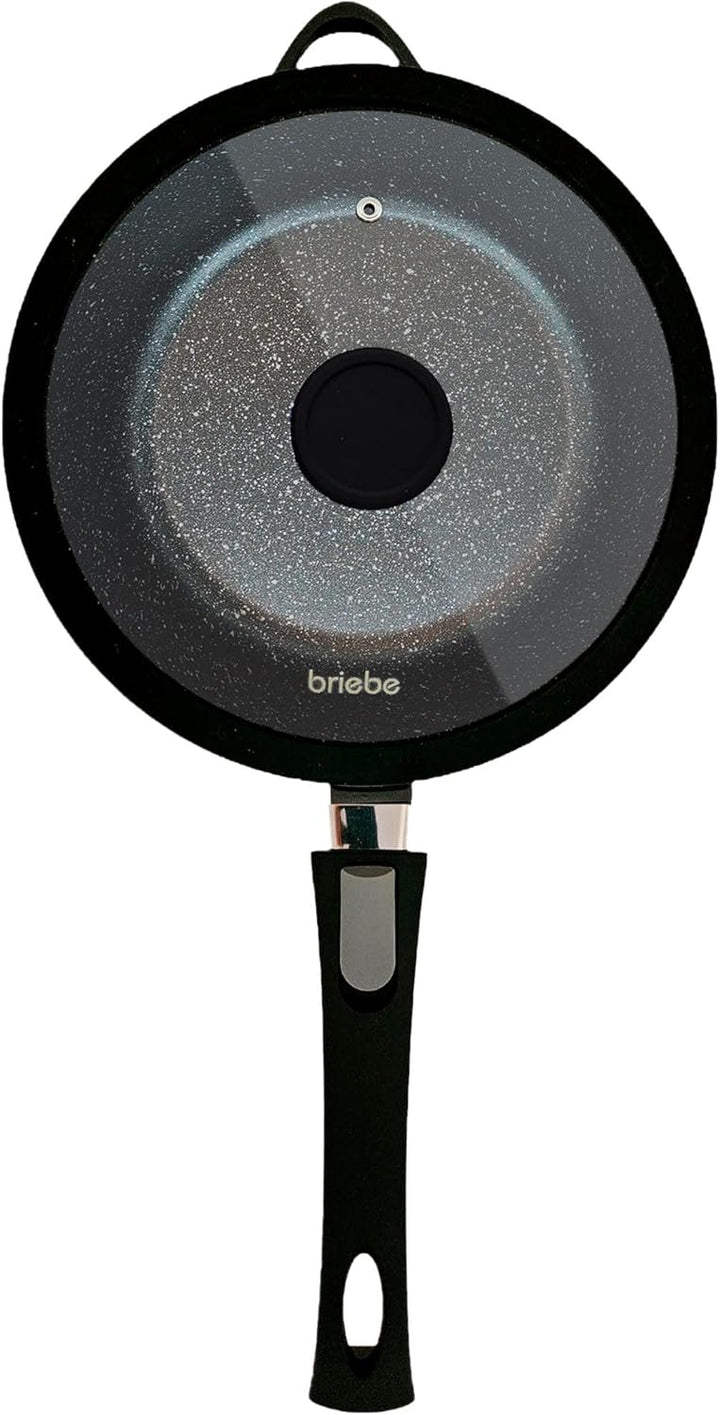 briebe Induktions-Kochgeschirr, 12-teilig, Set mit 4 Töpfen aus Aluminiumguss + 2 Pfannen, Antihaftb