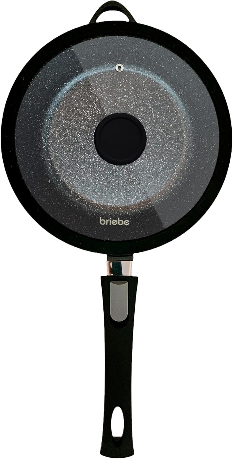 briebe Induktions-Kochgeschirr, 10-teilig, Set mit 3 Töpfen aus Aluminiumguss + 2 Pfannen, Antihaftb