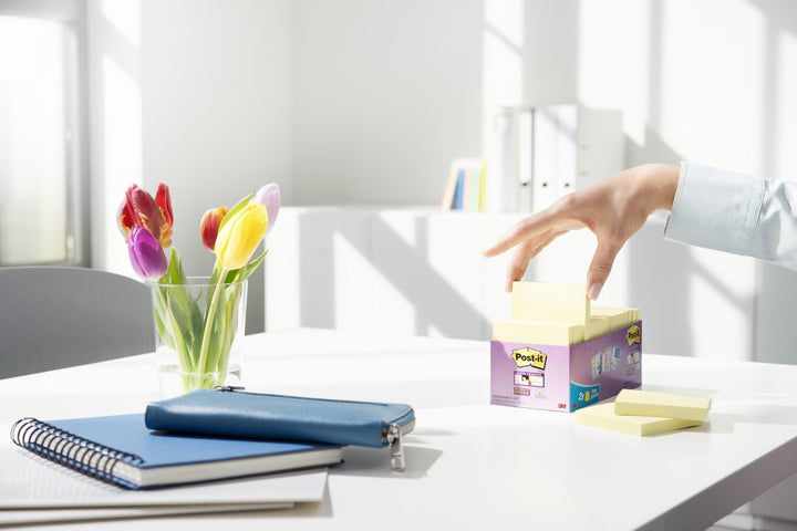 Post-it gelbe Haftnotizen (16er Pack Sticky Notes, gelbe Klebezettel und Haftnotizzettel, 76 x 76 mm