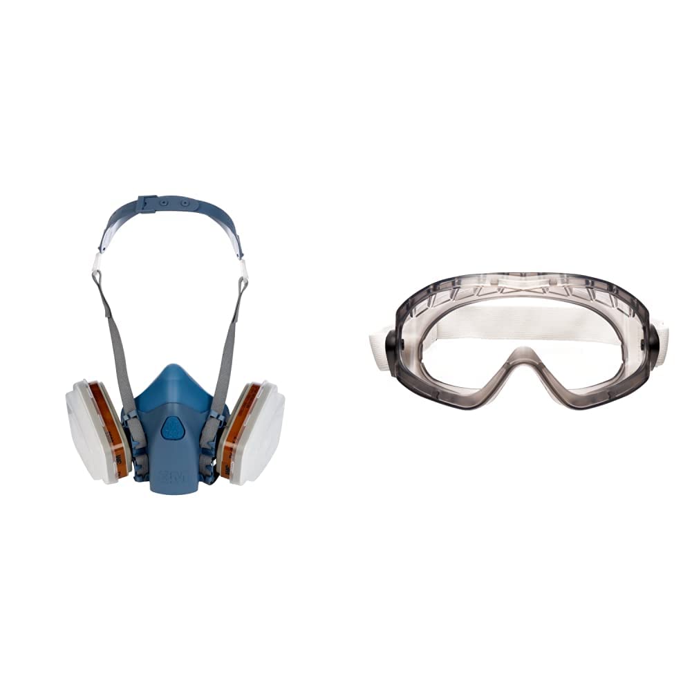 3M 7523M Maskenset & 2890S Vollsichtbrille, 2890er Serie, AS, AF, UV, PC, ohne Belüftungsschlitze (g