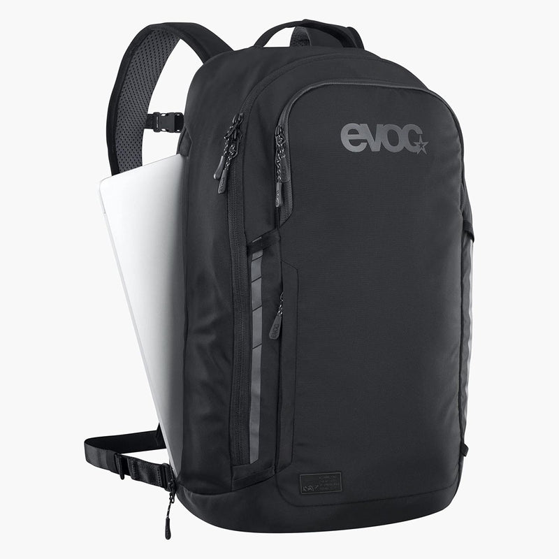 EVOC COMMUTE PRO 22 Rucksack (Fahrradrucksack, inkl. Rückenprotektor, recyceltes Polyester, Fahrradz