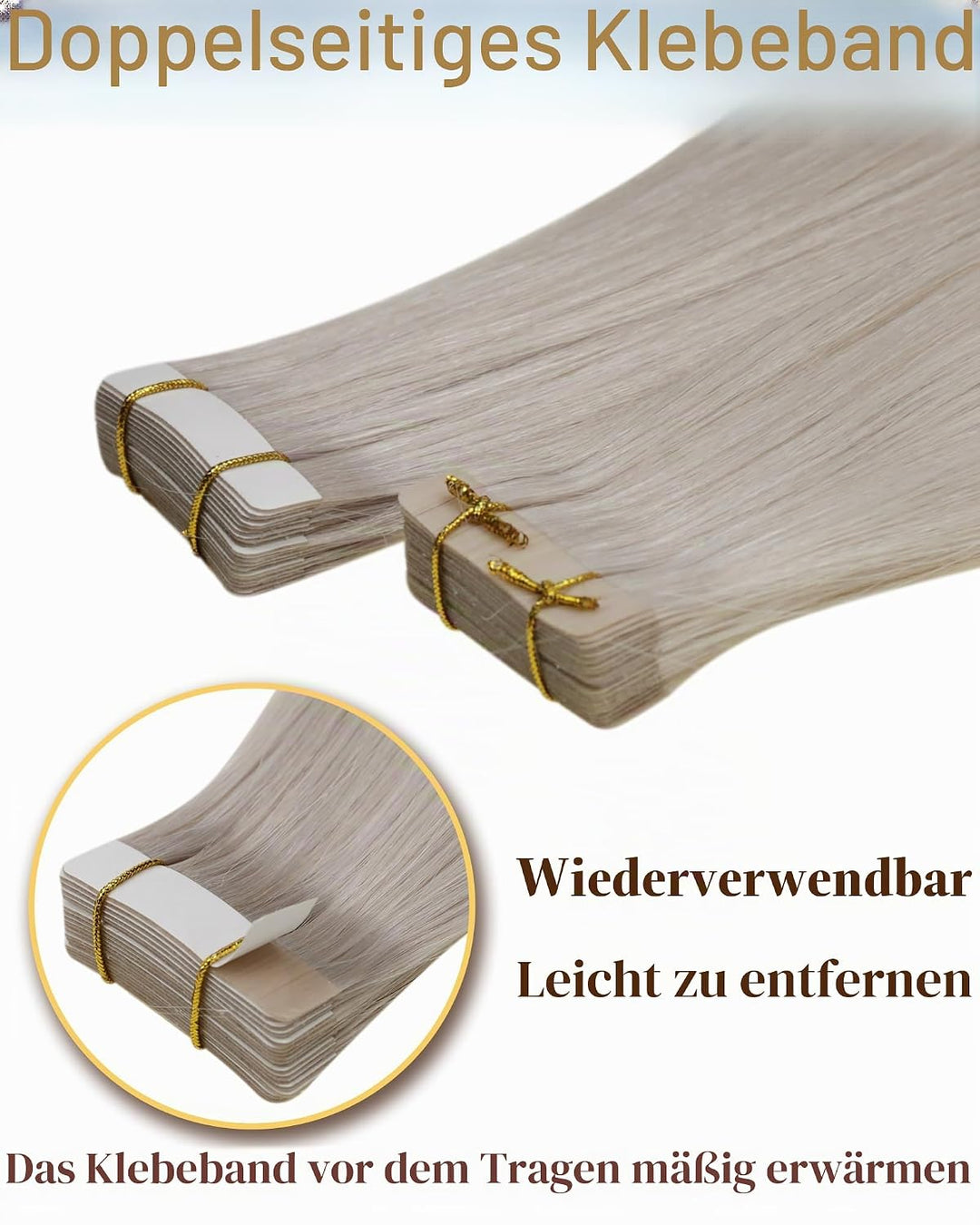Hetto Remy Tape in Echthaar Extensions Blond Tape in Extensions Echthaar Naturlich Haarverlangerung