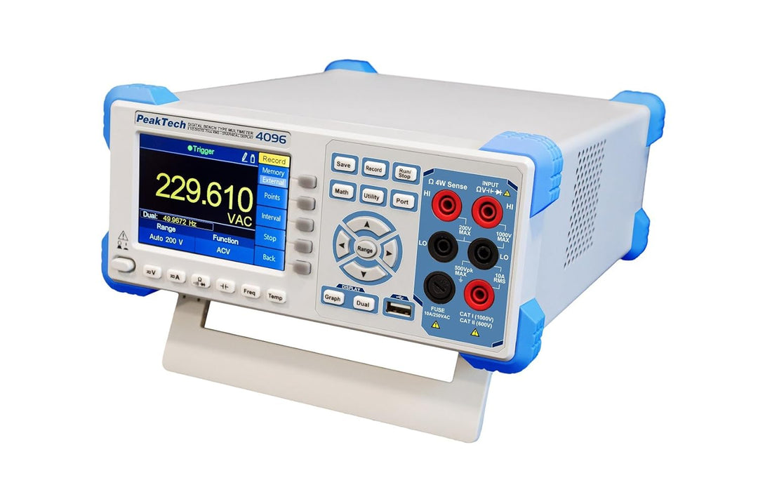PeakTech 4096 - 200000 Counts Grafisches True RMS (bis 100 kHz) Tisch Multimeter mit LAN- & USB-Schn