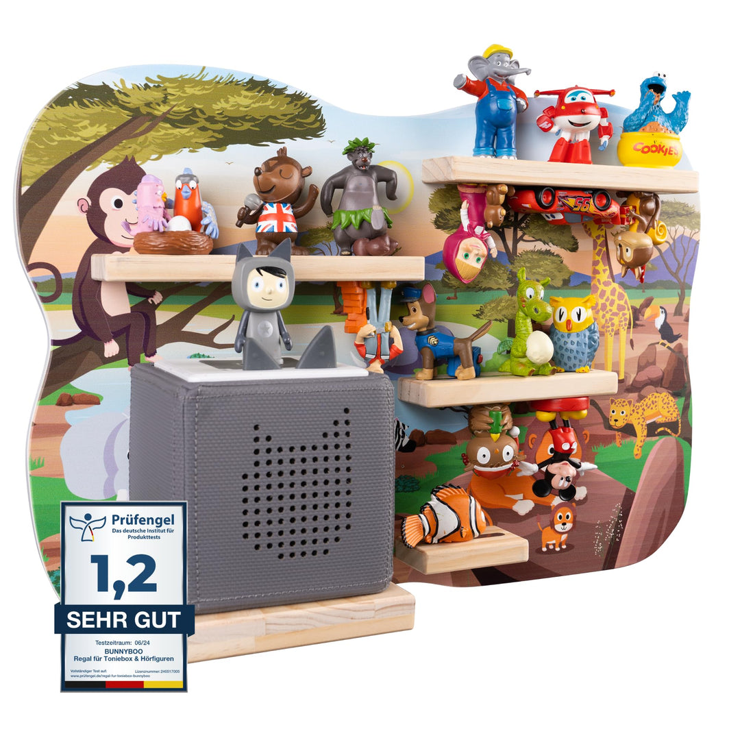 bunnyboo Toniebox Regal - für Toniebox und Figuren - ausreichend Platz für bis zu 32 Tonie Hörfigure