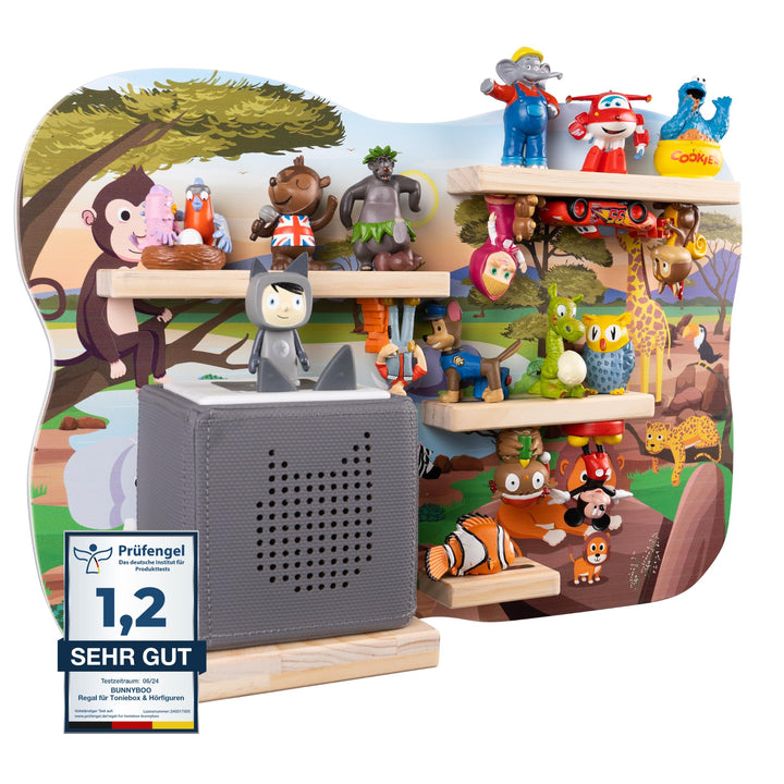 bunnyboo Toniebox Regal - für Toniebox und Figuren - ausreichend Platz für bis zu 32 Tonie Hörfigure