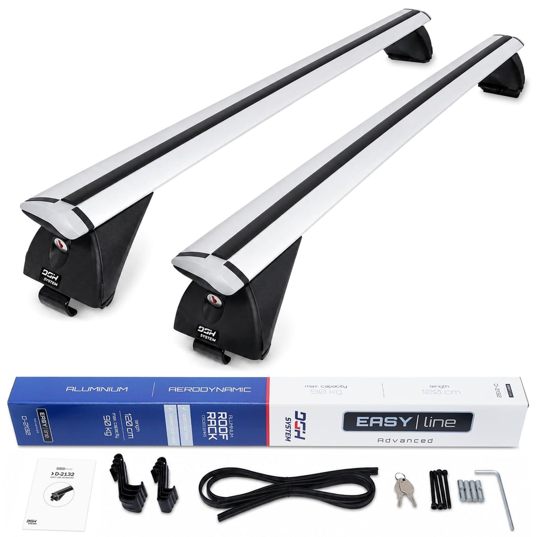 Kompletter Aluminium-Dachträger Relingträger Easy Line Advanced 120 cm für Seat Leon ST III Kombi 20