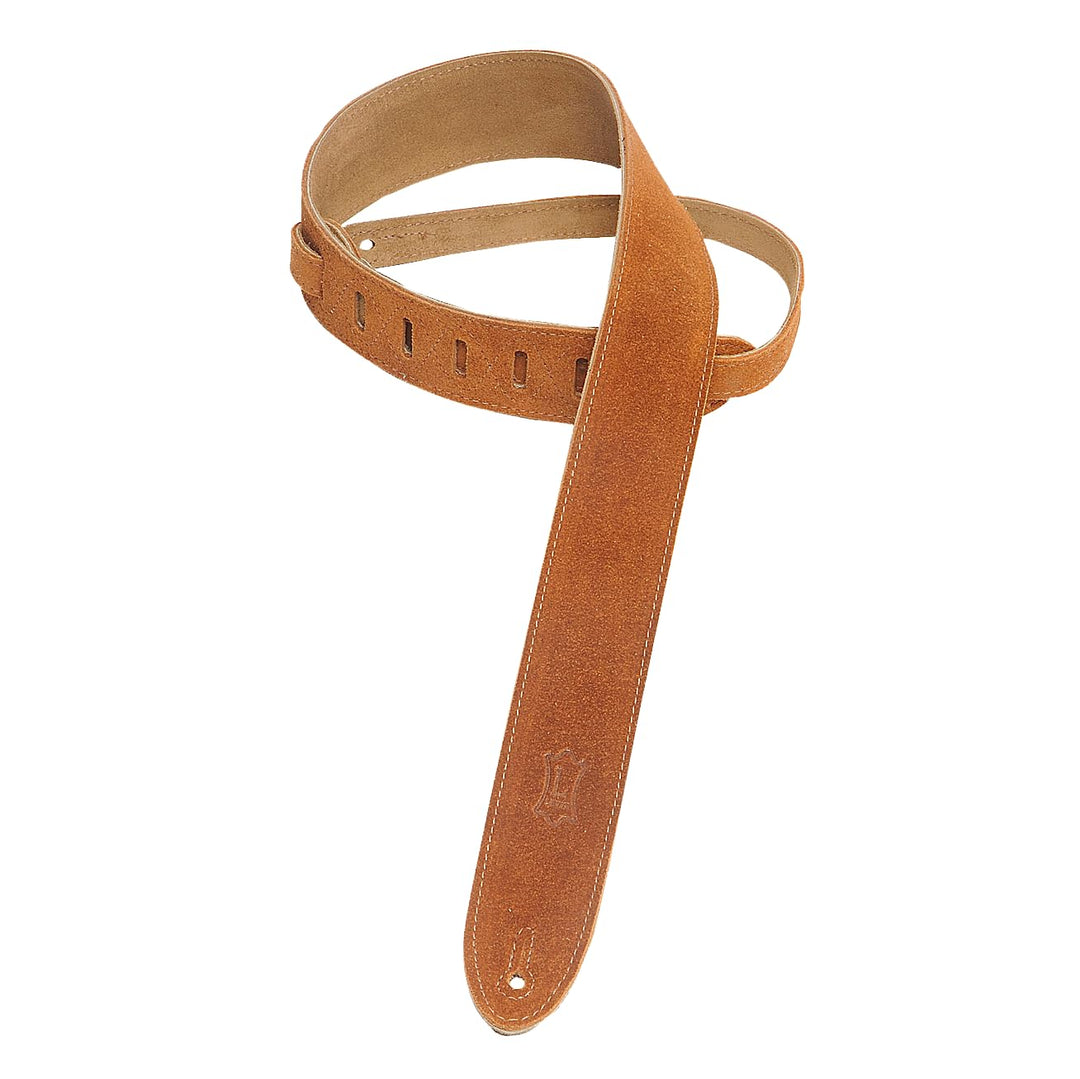 Levy's Leathers MS12-HNY 2" Hand-Brushed Suede Guitar Strap, Honey Honig, Honig