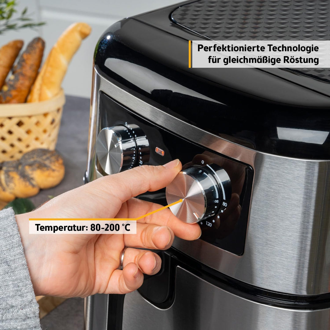 TZS First Austria Air Fryer 8 L | 80-200°C | Mechanische Steuerung | Antihaftbeschichtung | 1700 W |