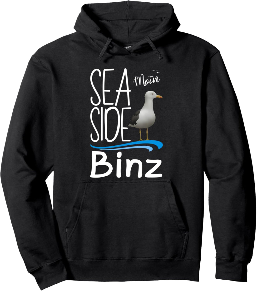 Binz Moin Insel Urlaub Ostseeküste Moin Camping Reise Möwe Pullover Hoodie