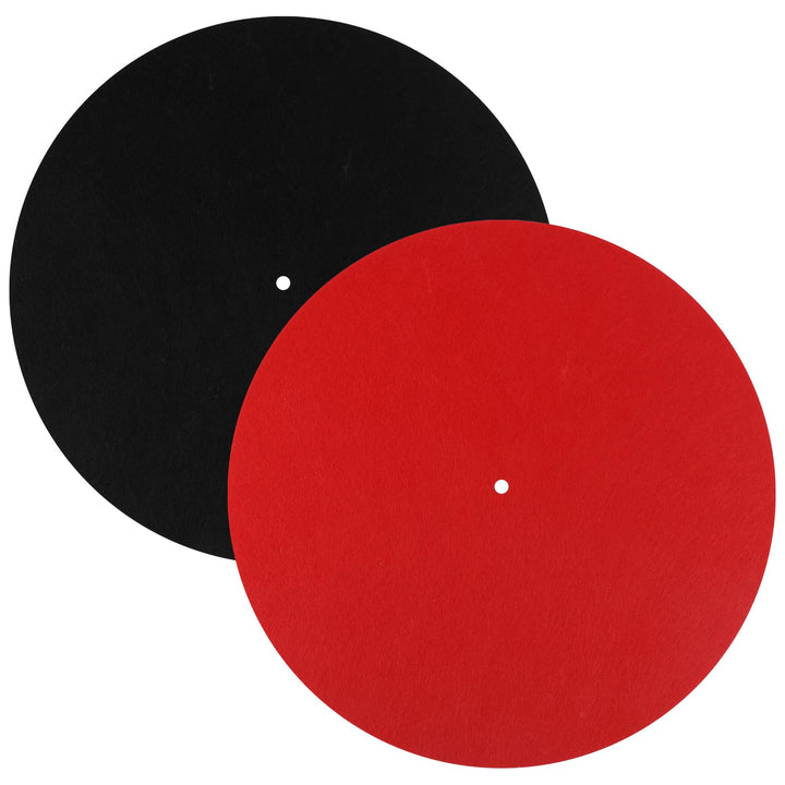 2 Stück Slipmat Plattenspieler, 30cm Plattenmatte aus Filz Rutschfest und Antistatisch Plattenspiele