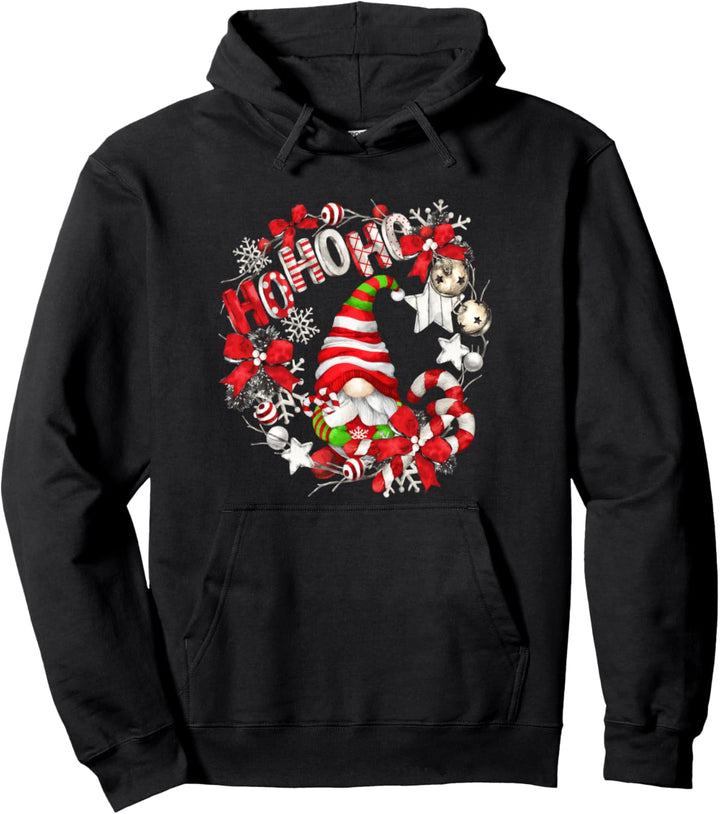 Cute Family Christmas Gnome Design For Women With Hohoho Pullover Hoodie