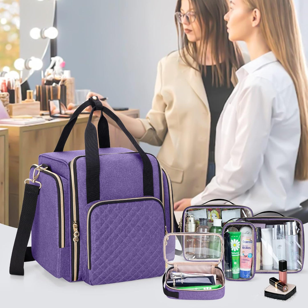 Luxja Kosmetiktasche für Damen & Herren, Kulturbeutel mit Grosser Kapazität, Schminktasche für profe