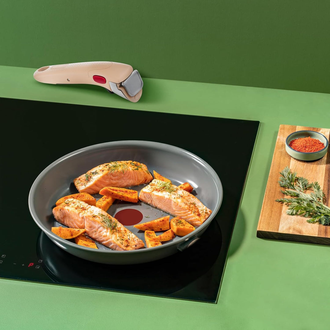 Lagostina Ingenio Vivissima, Set Pfanne 24 cm und Wok 26 cm aus Keramik, antihaftbeschichtet, mit ab