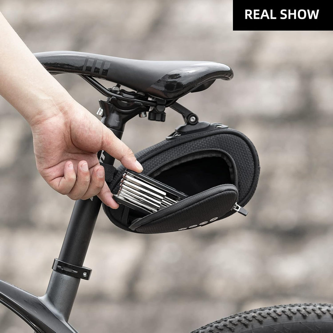 ROCKBROS Satteltasche für Fahrrad Praktisch Fahrradtasche mit Schnellverschluss Tasche für MTB Rennr