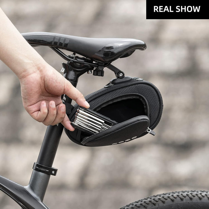 ROCKBROS Satteltasche für Fahrrad Praktisch Fahrradtasche mit Schnellverschluss Tasche für MTB Rennr