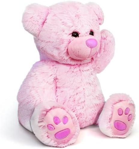 LotFancy Teddybär Kuscheltier 50cm, Plüschtier Stofftier Teddy, Süsses Geschenk für Kinder Mädchen F