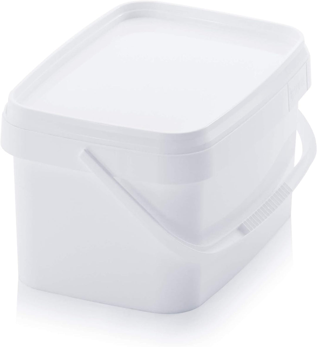 8X Eimer 5,6l rechteckig * 5l * lebensmittelecht stapelbar Kunststoffeimer 5 Liter weiss