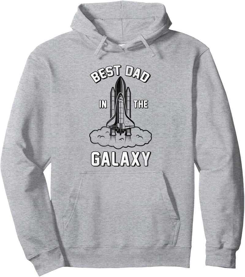 NASA Best Dad In The Galaxy Shuttle Lift-Off Text Pullover Hoodie