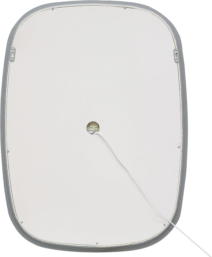 Modern Ovaler LED Wandspiegel Badezimmer Schlafzimmer ø 78 cm Silber Bergerac