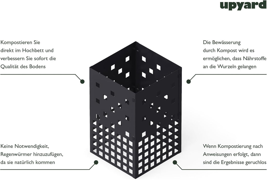 Upyard Mini Komposteinsatz für Hochbeet - Ihr Garten, Ihr Kompost, Ihre Nährstoffquelle - Nähren Sie