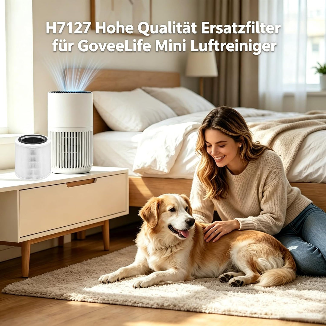 H7127 Ersatzfilter für GoveeLife Mini Luftreiniger - 2 Stück 3-in-1 H13 HEPA Filter mit Aktivkohle |