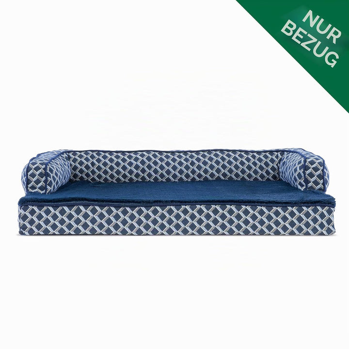 Furhaven Ersatz-Hundebettbezug, Bequeme Couch, Plüsch und Dekor, Sofa-Stil, maschinenwaschbar, Raute