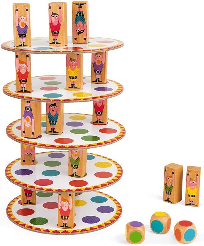 Janod - Acrobat' Geschicklichkeits- und Strategiespiel, Kinderbrettspiel, Konzentration und feinmoto