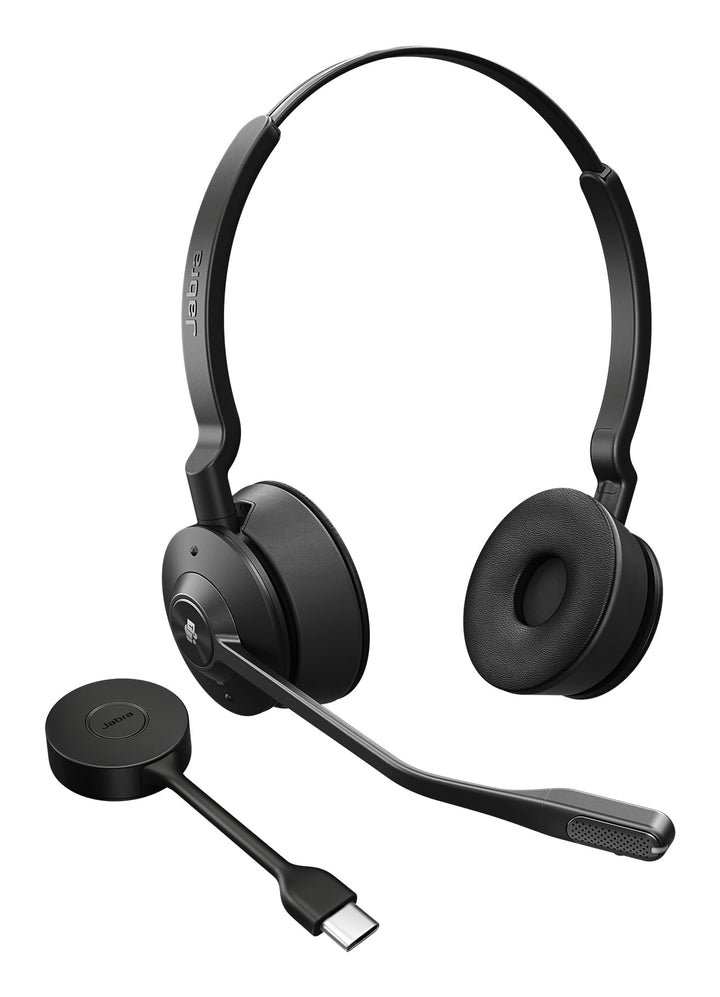 Jabra Engage 55 SE Stereo-Headset MS, Link 400c DECT-Adapter USB-C, Tragetasche, Garantie und Warnun